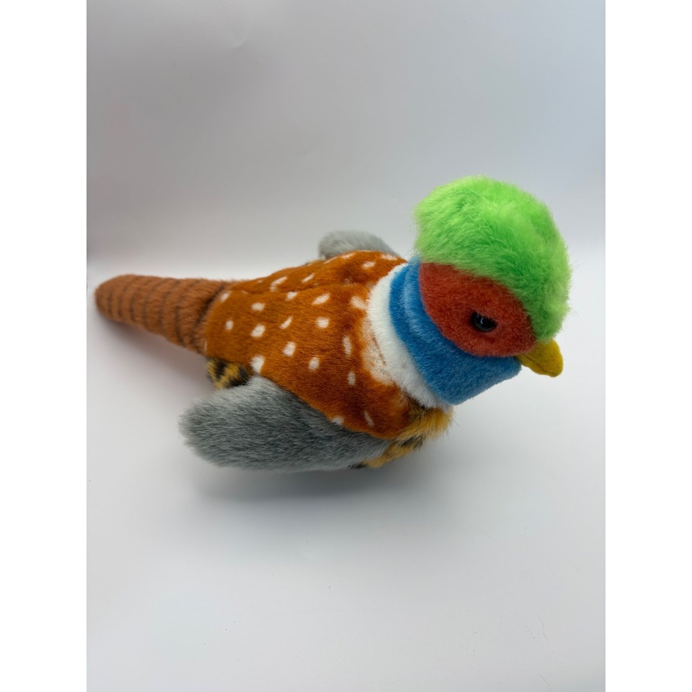 Wild Republic Pheasant Bird Plush Stuffed Animal With Sound Multi Color 11 Inch